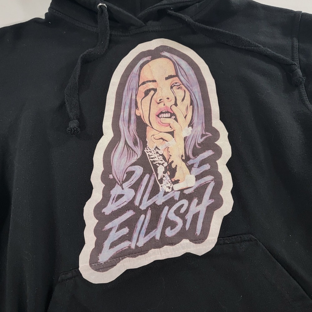 Billie Eilish Unisex Pullover Hoodie by Jon Lauren Premium Apparel Adult Size S - Picture 2 of 6